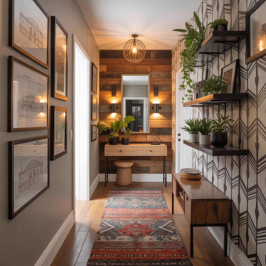 ideas for long hallway wall decor