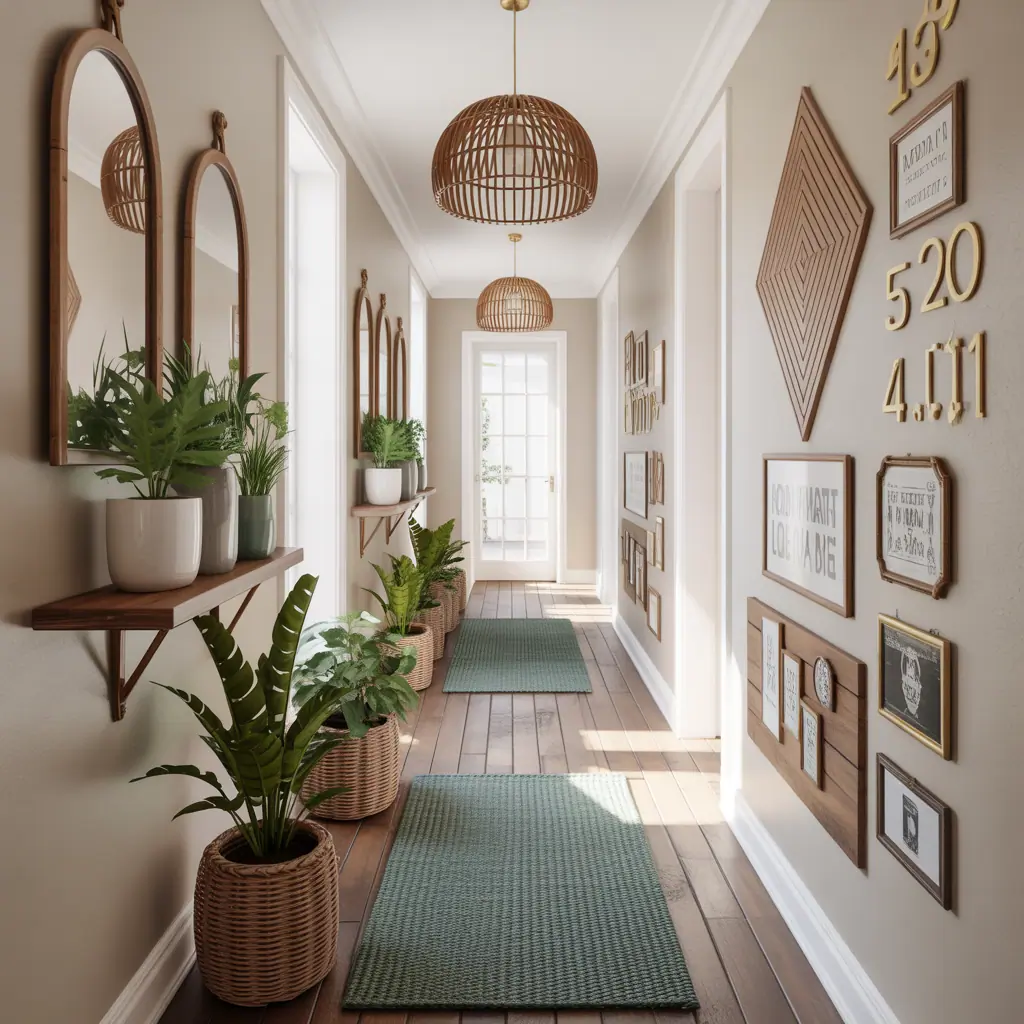 ideas for long hallway wall decor