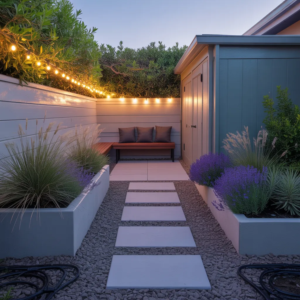 ideas for low maintenance side yard