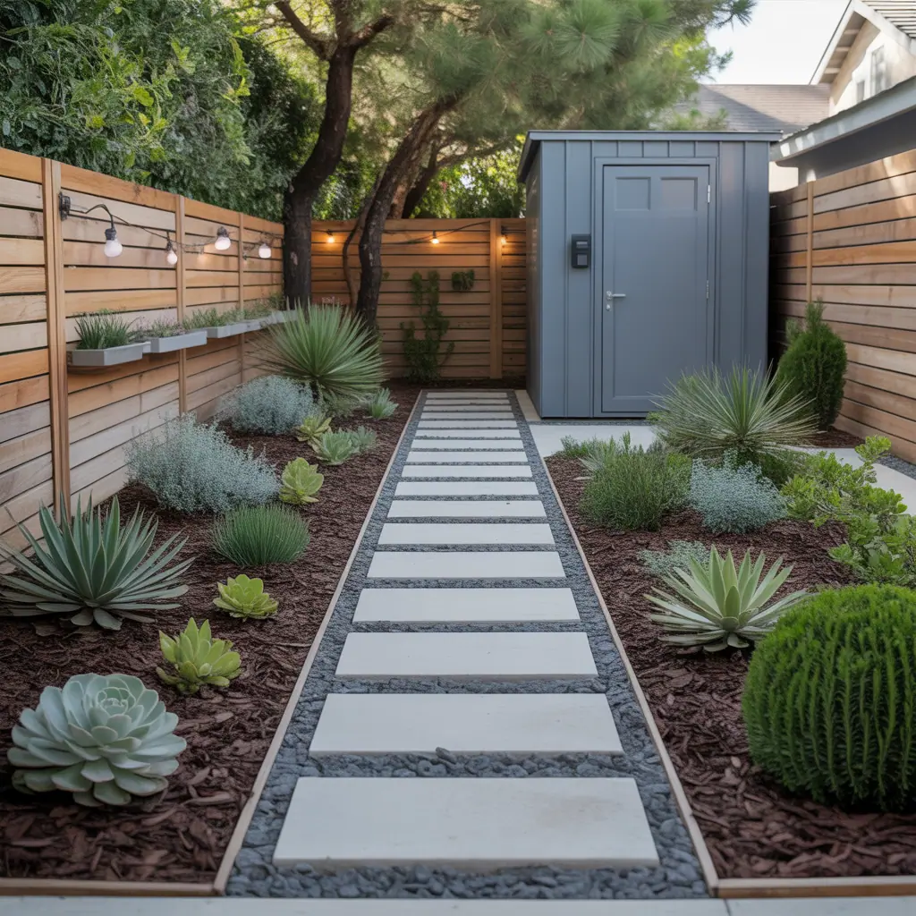 ideas for low maintenance side yard