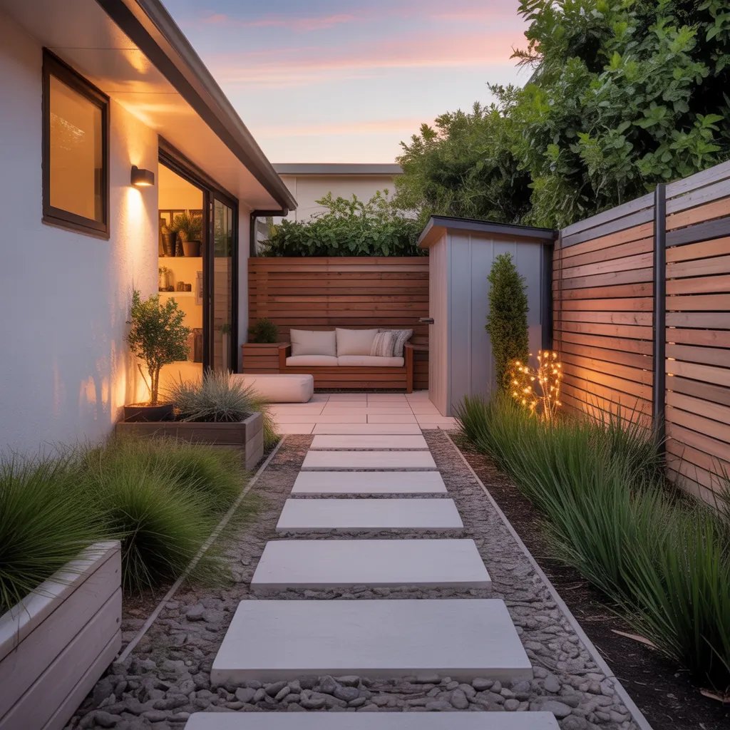 ideas for low maintenance side yard