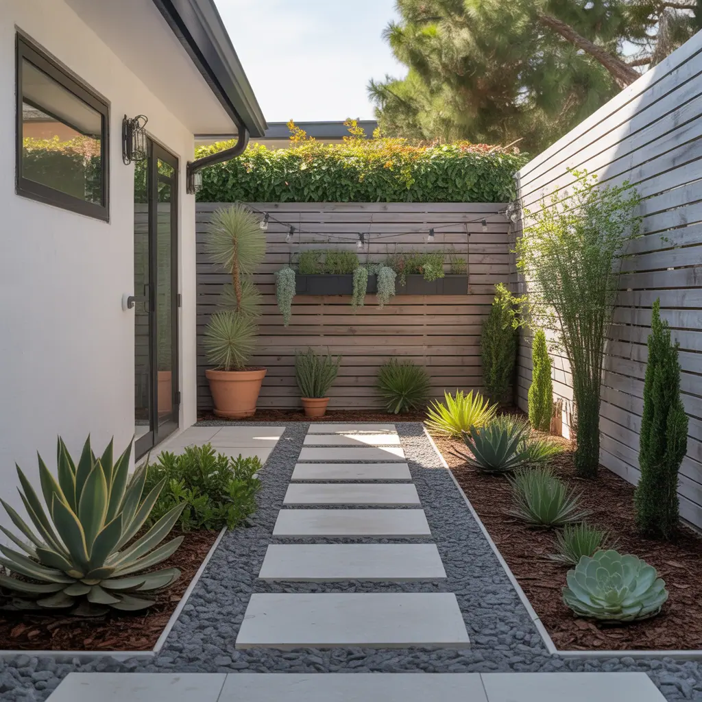 ideas for low maintenance side yard