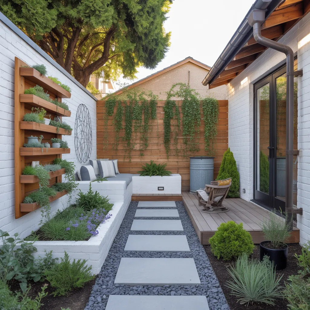 ideas for low maintenance side yard