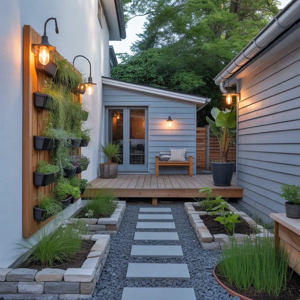 ideas for low maintenance side yard