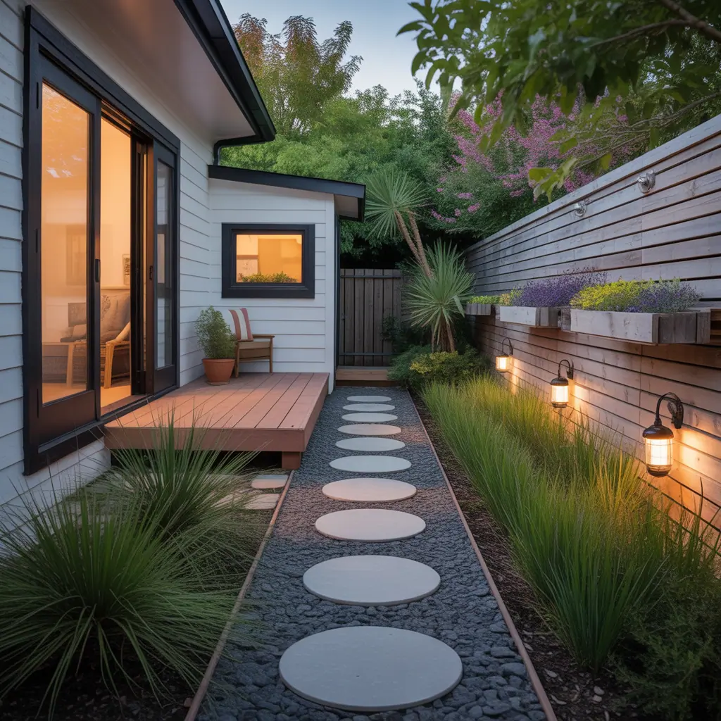 ideas for low maintenance side yard