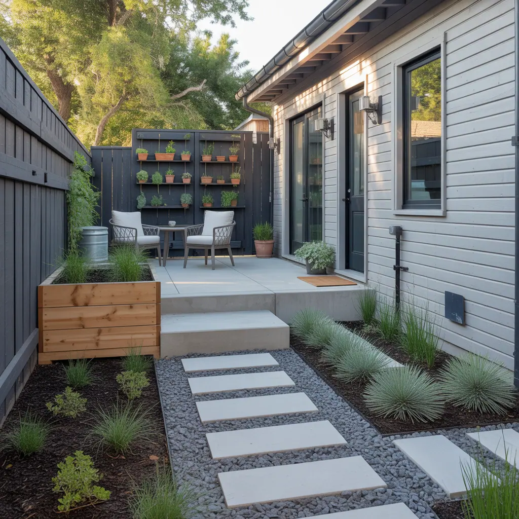 ideas for low maintenance side yard