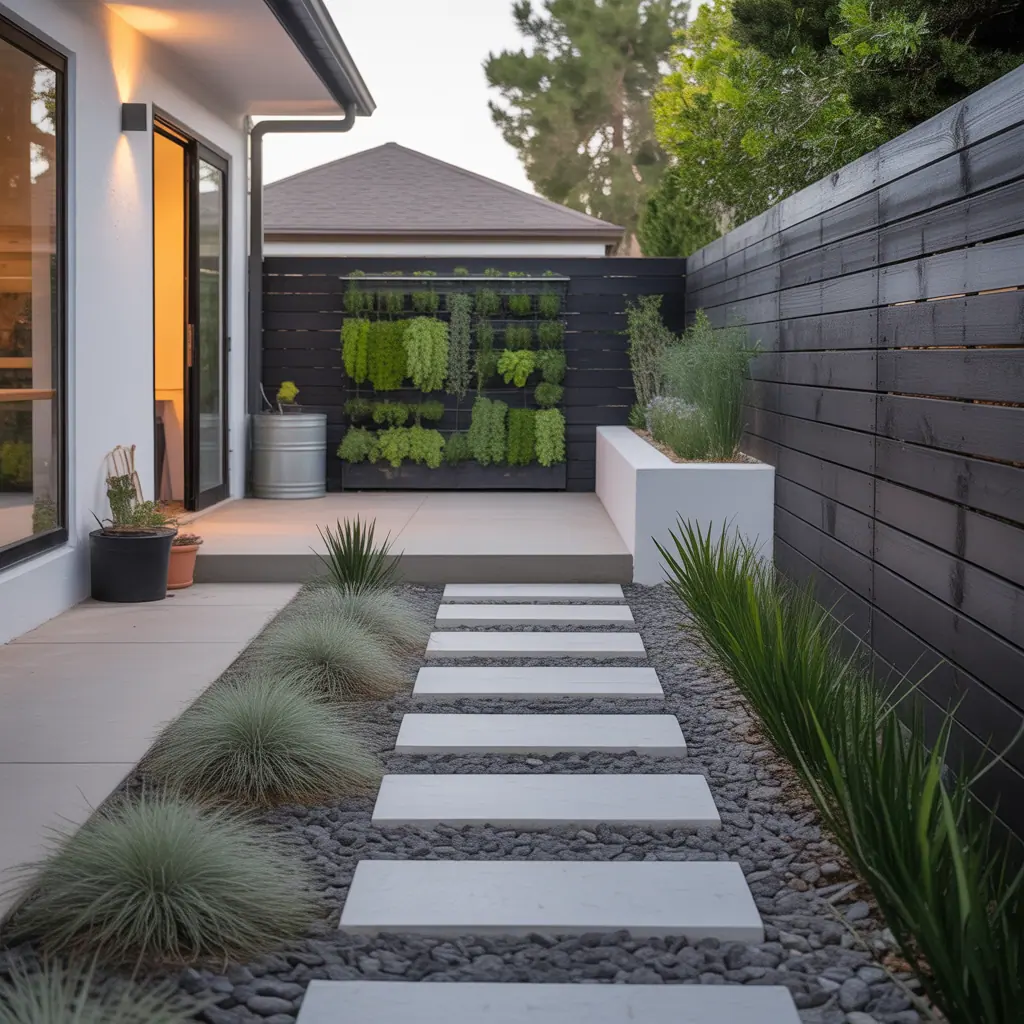 ideas for low maintenance side yard