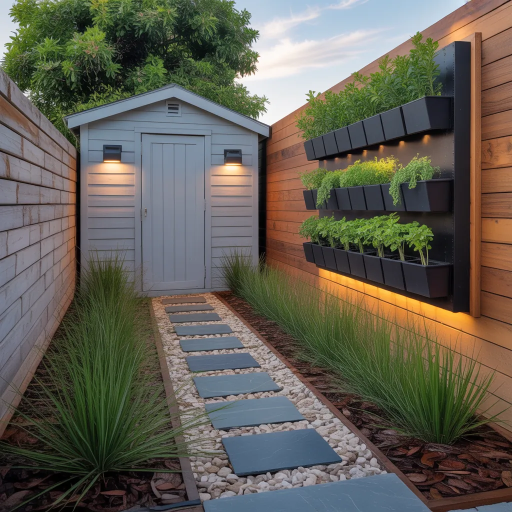 ideas for low maintenance side yard