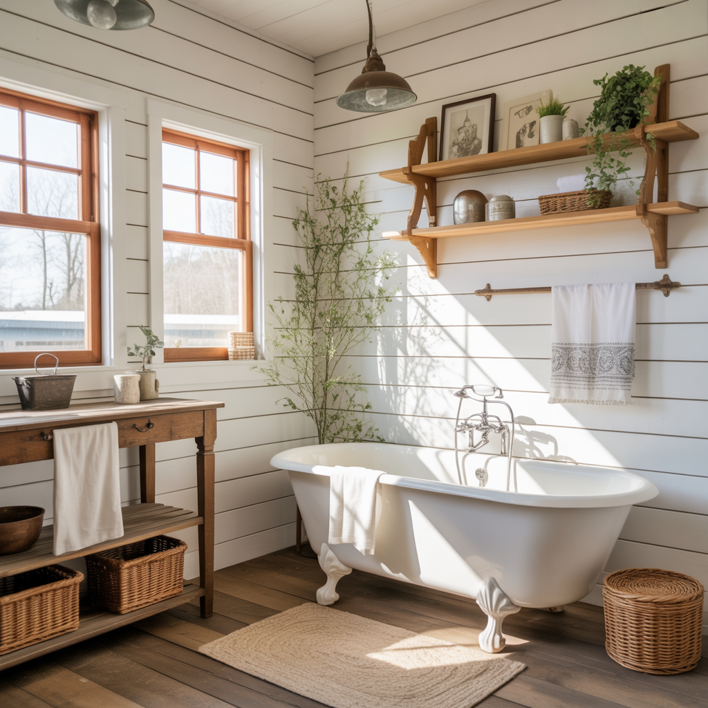 ideas for modern farmhouse bathroom