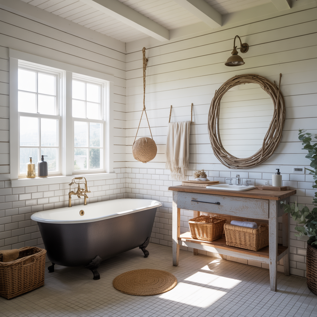 ideas for modern farmhouse bathroom