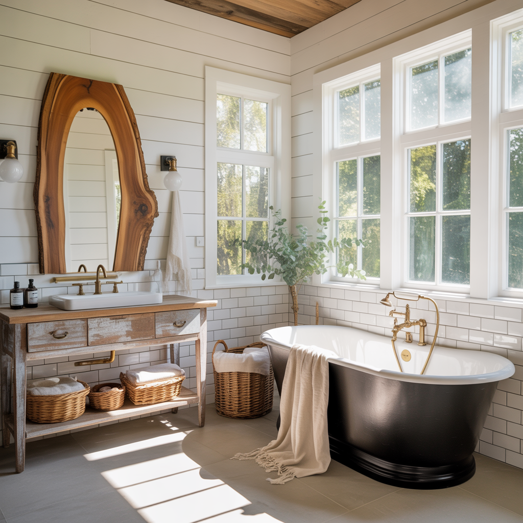 ideas for modern farmhouse bathroom