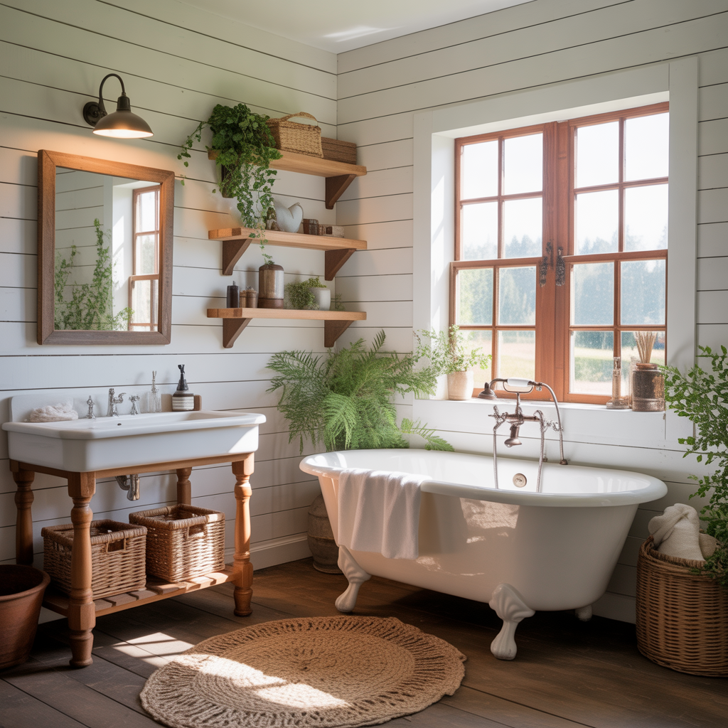ideas for modern farmhouse bathroom