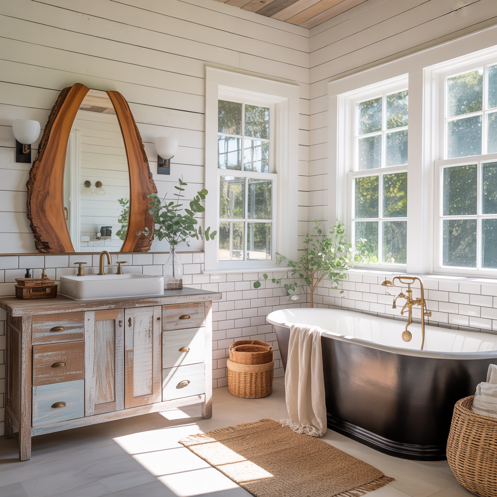 ideas for modern farmhouse bathroom