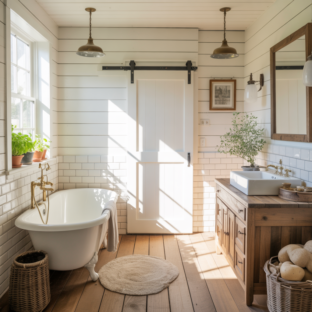 ideas for modern farmhouse bathroom