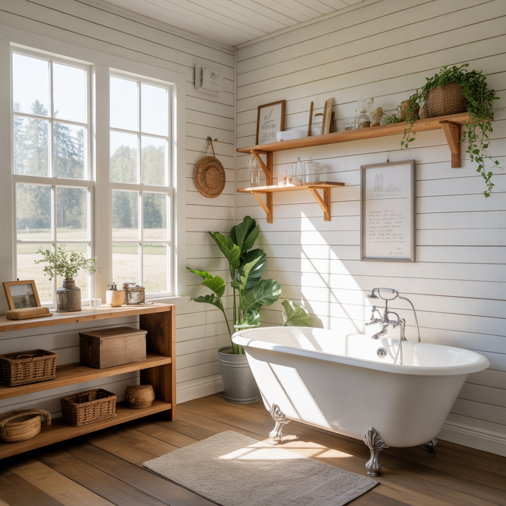 ideas for modern farmhouse bathroom