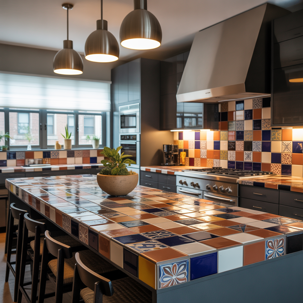 ideas for modern tile countertops