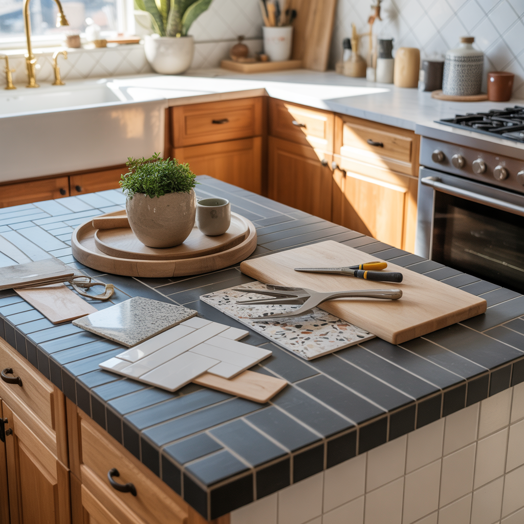 ideas for modern tile countertops