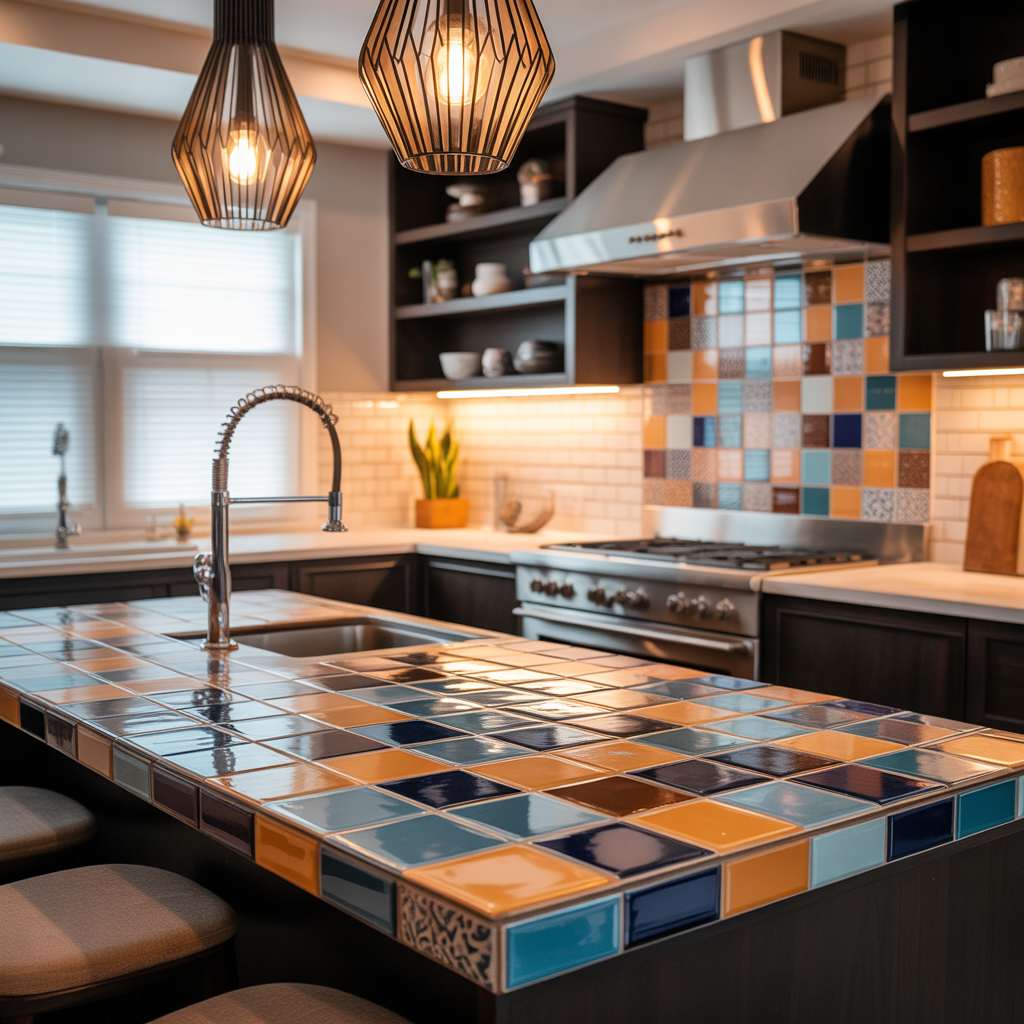 ideas for modern tile countertops