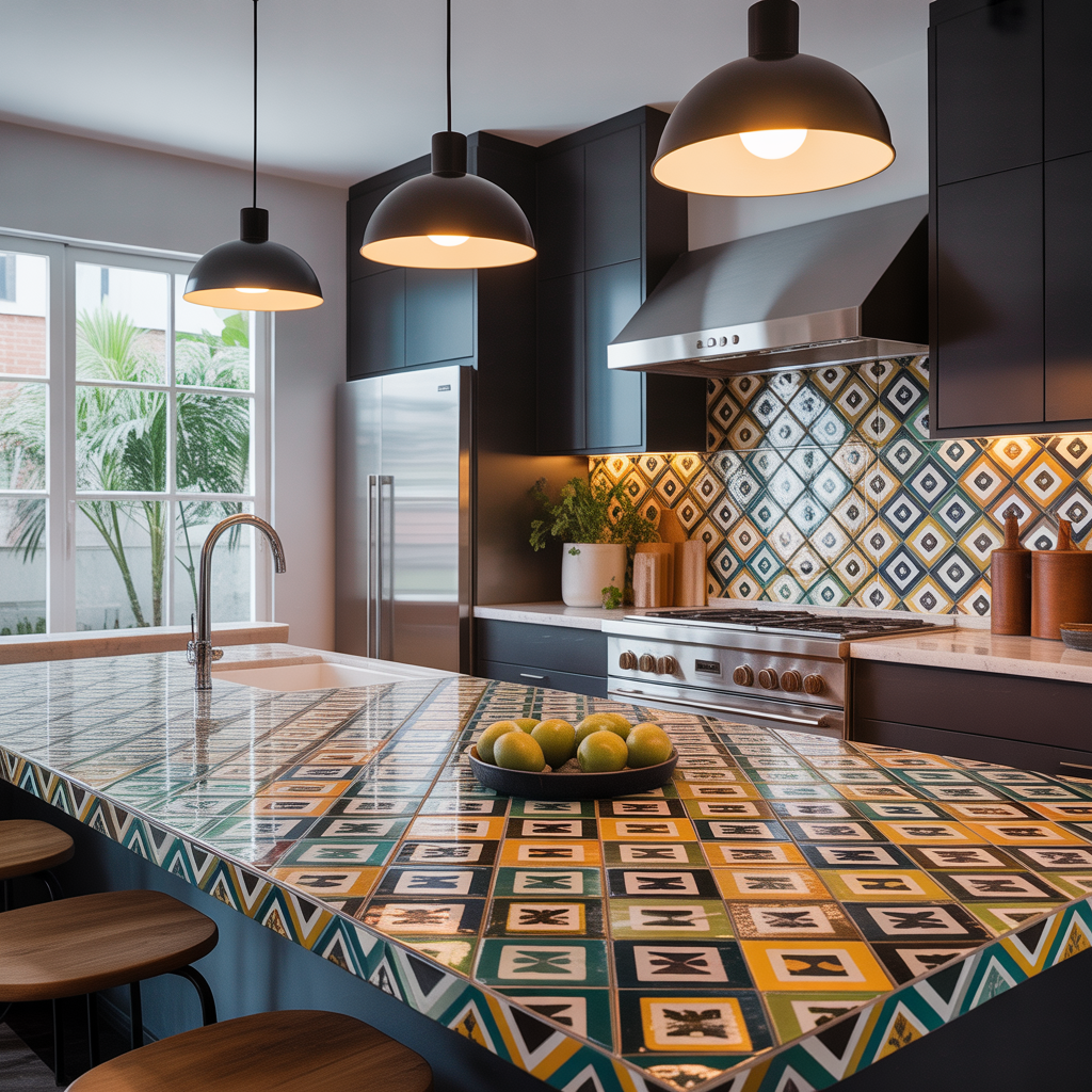 ideas for modern tile countertops