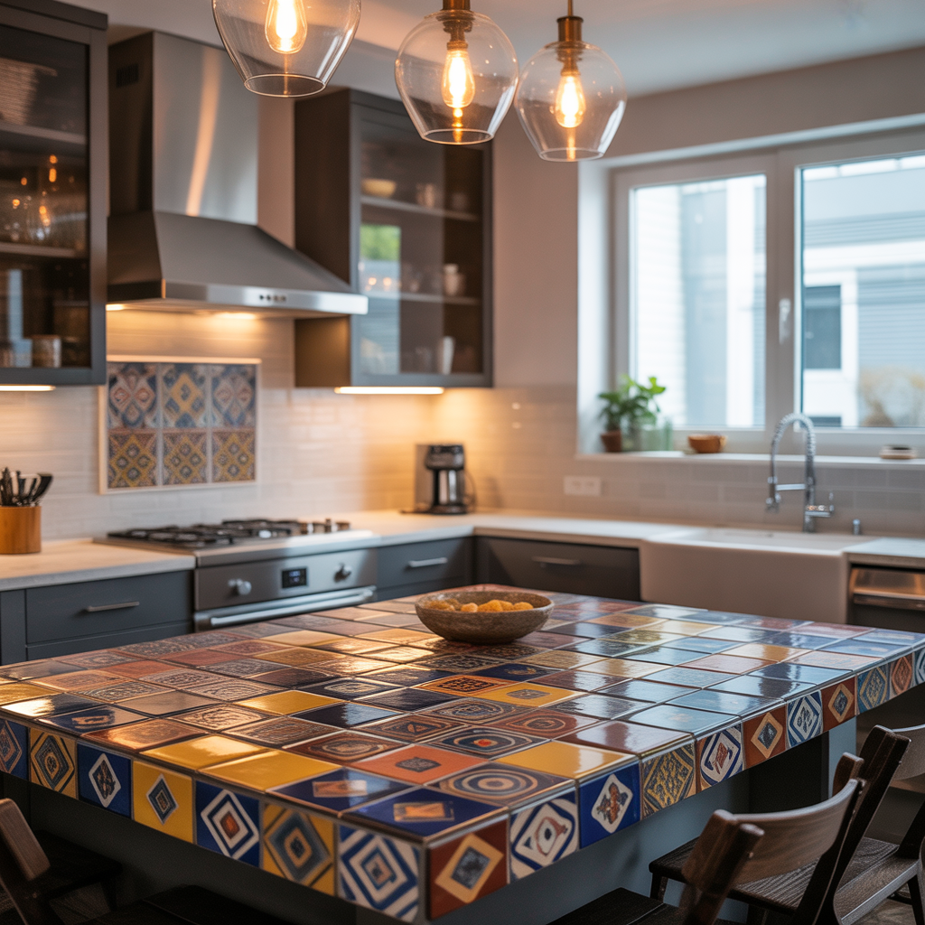 ideas for modern tile countertops