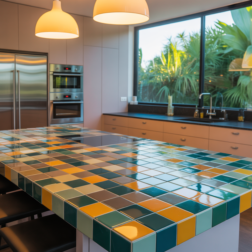 ideas for modern tile countertops