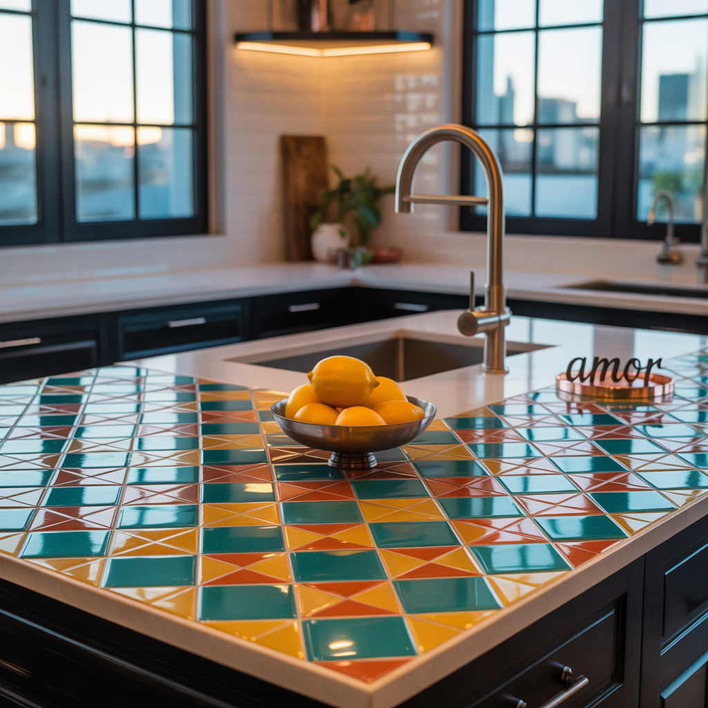 ideas for modern tile countertops