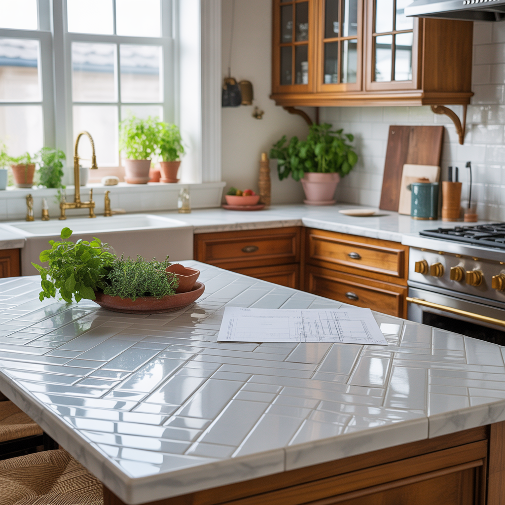 ideas for modern tile countertops
