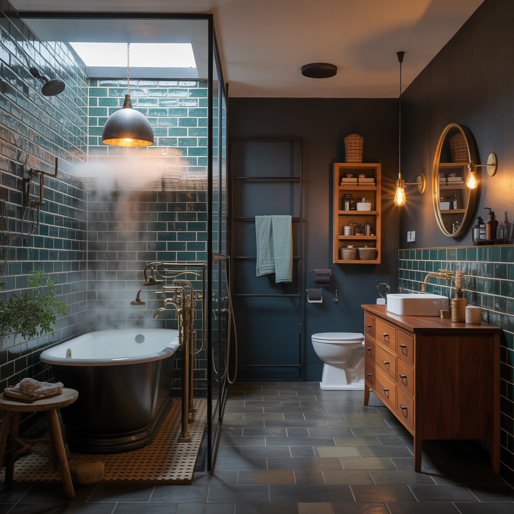 ideas for moody bathroom