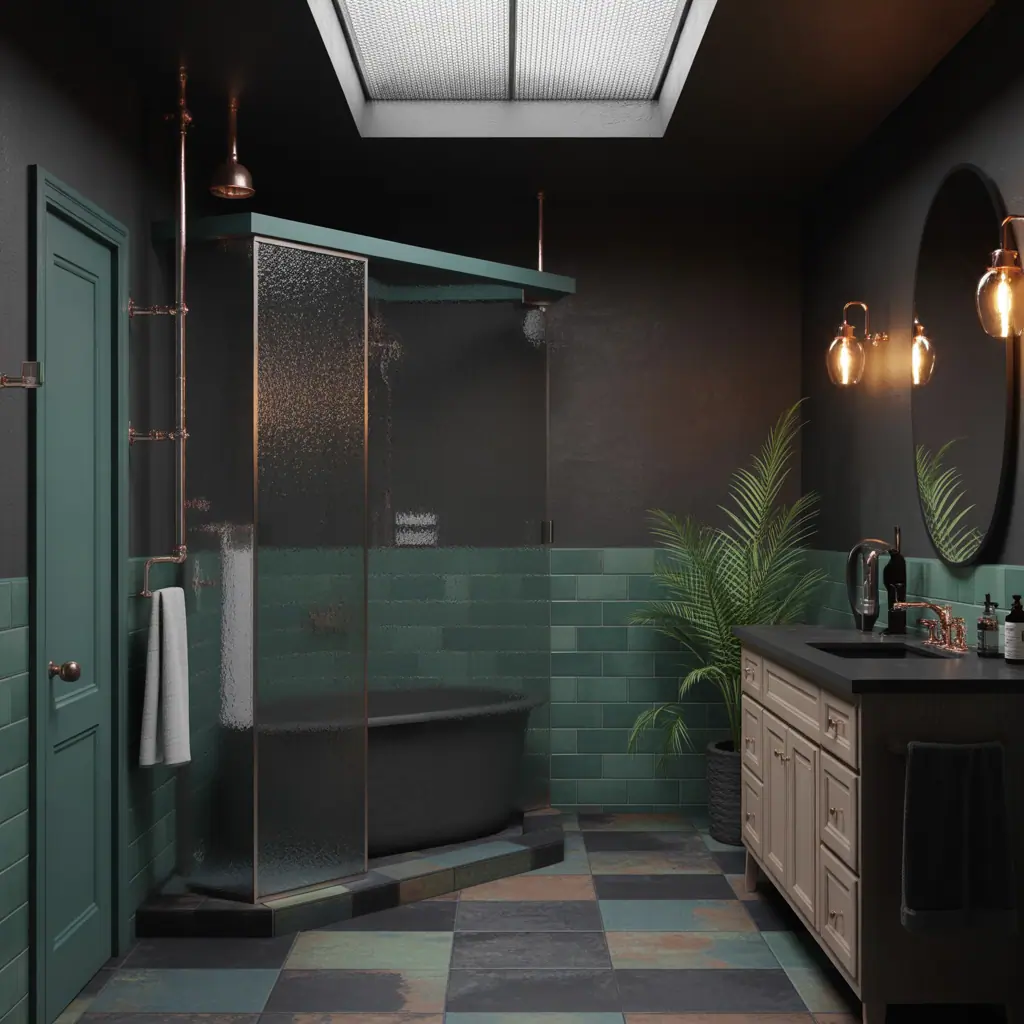 ideas for moody bathroom