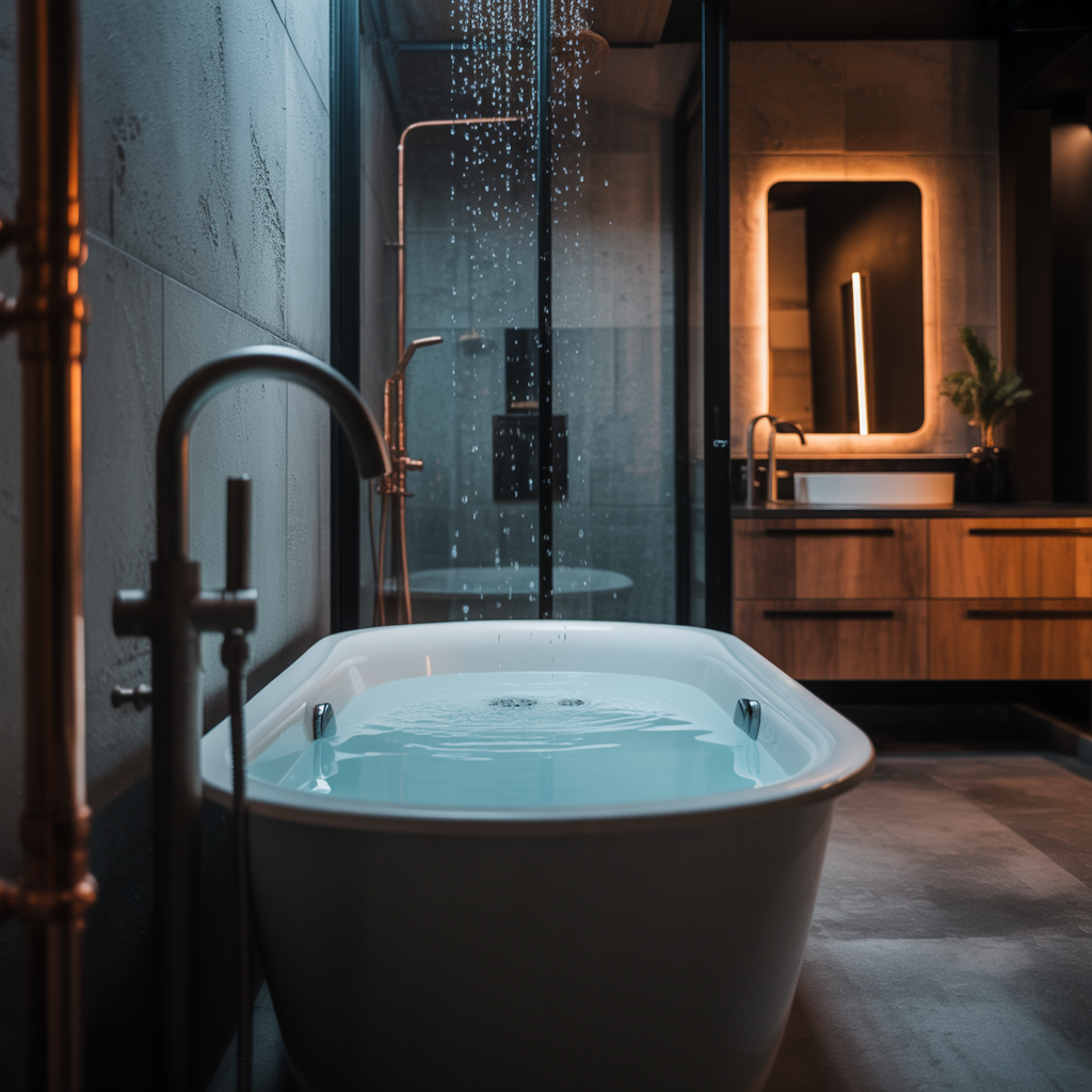 ideas for moody bathroom