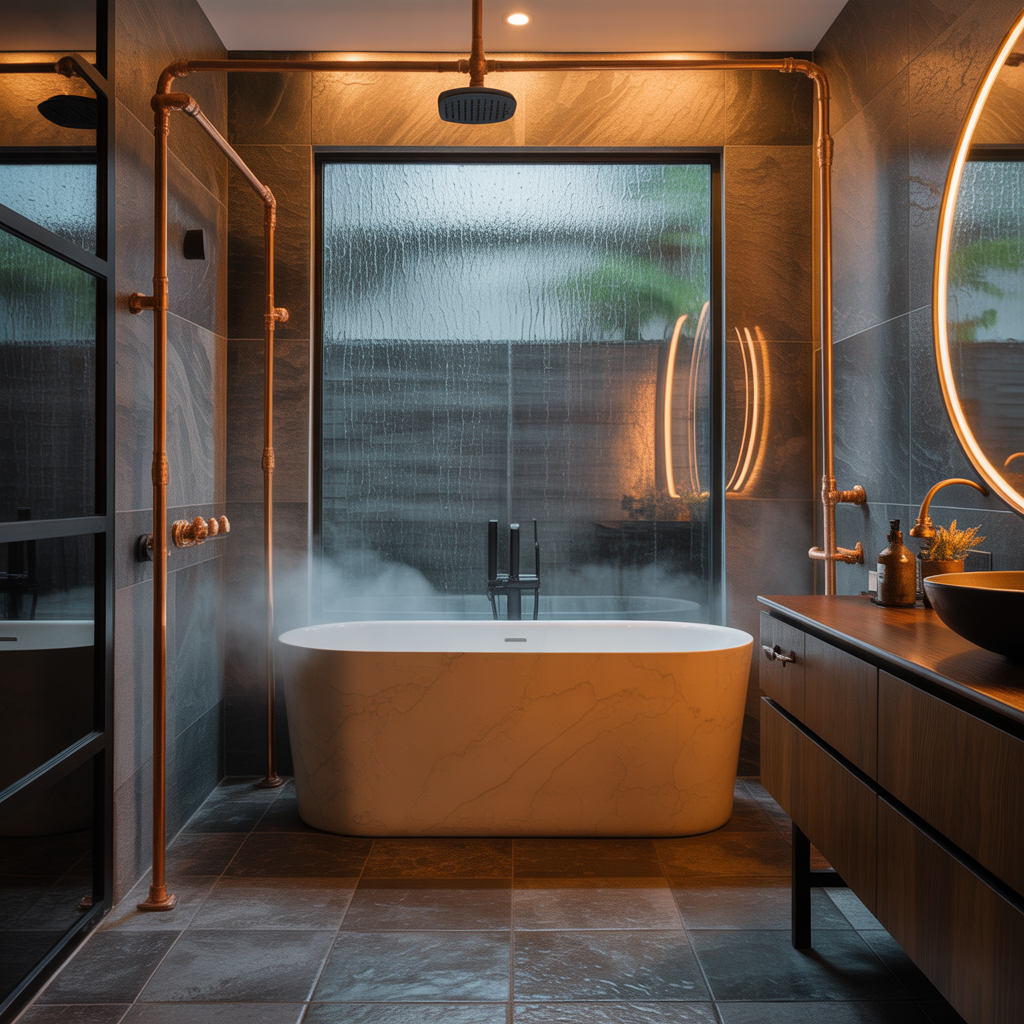 ideas for moody bathroom