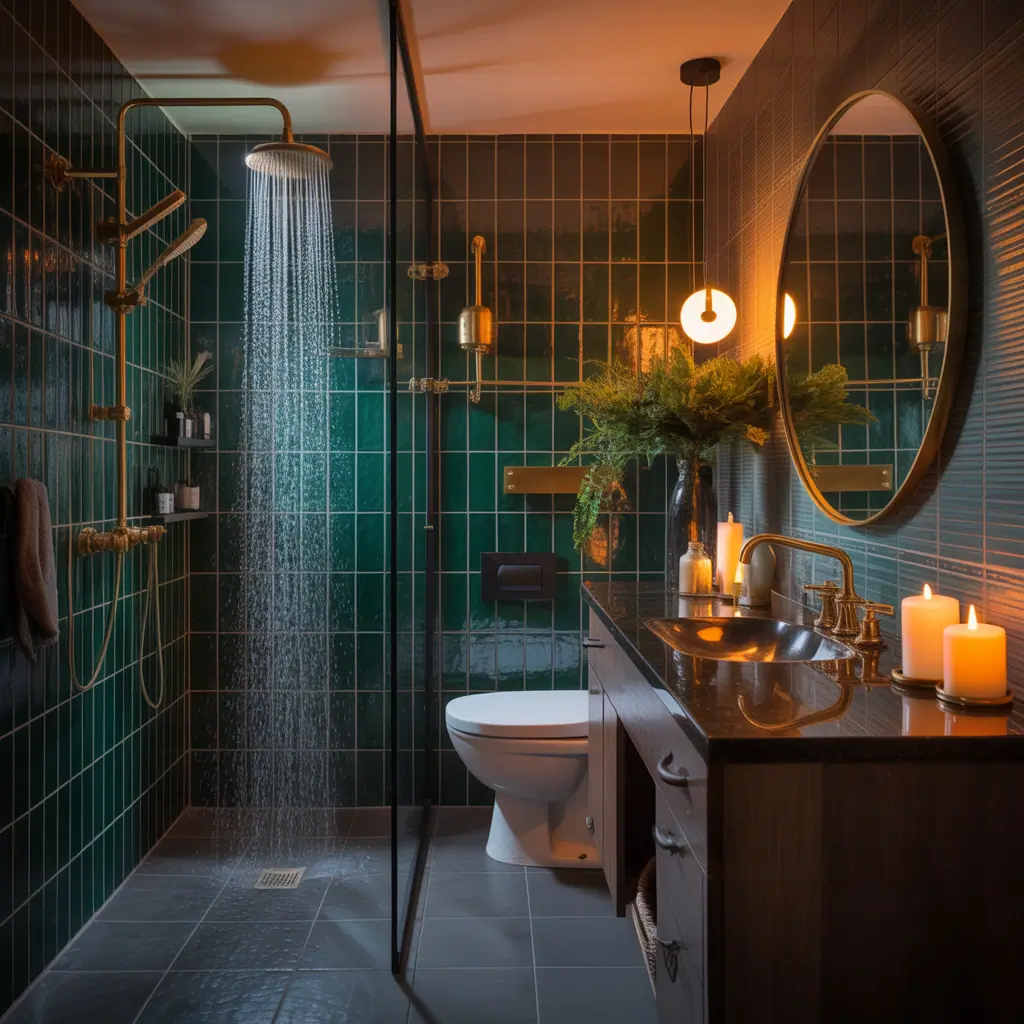 ideas for moody bathroom