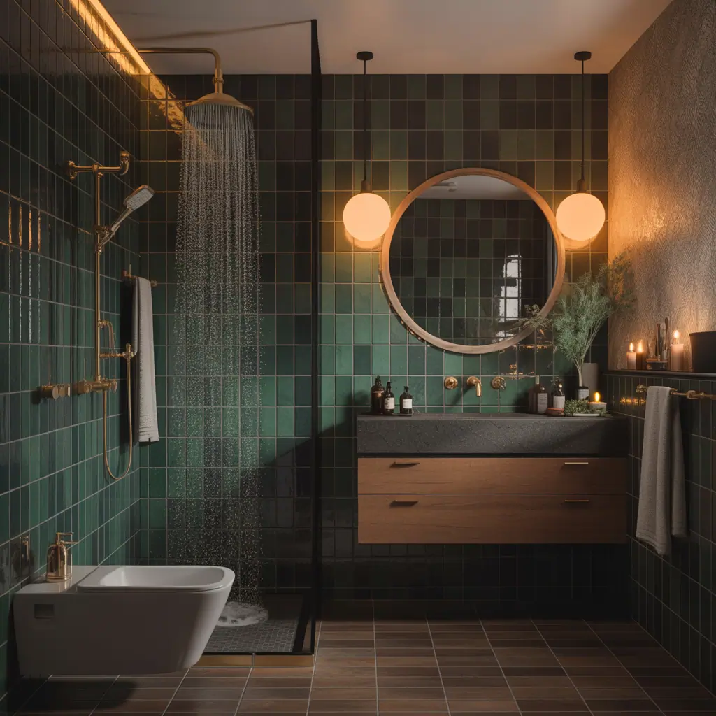 ideas for moody bathroom