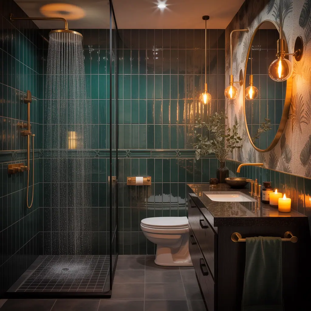 ideas for moody bathroom