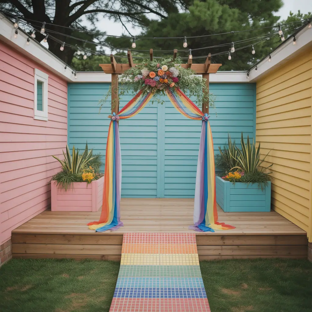 ideas for rainbow wedding