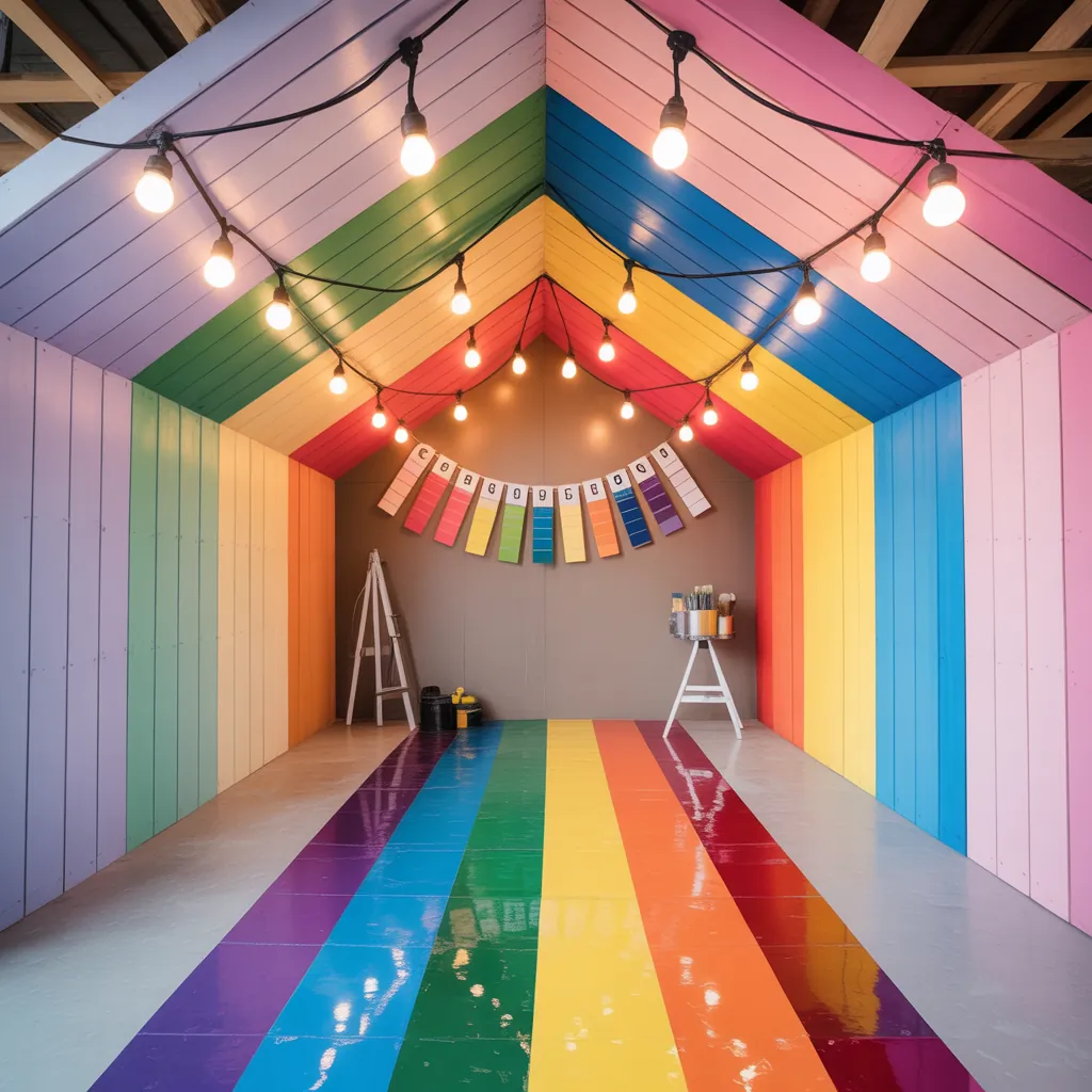 ideas for rainbow wedding