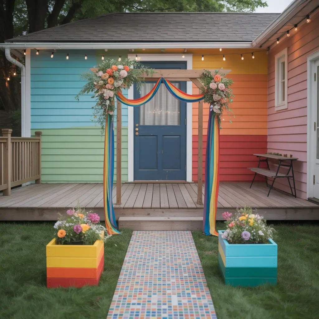 ideas for rainbow wedding