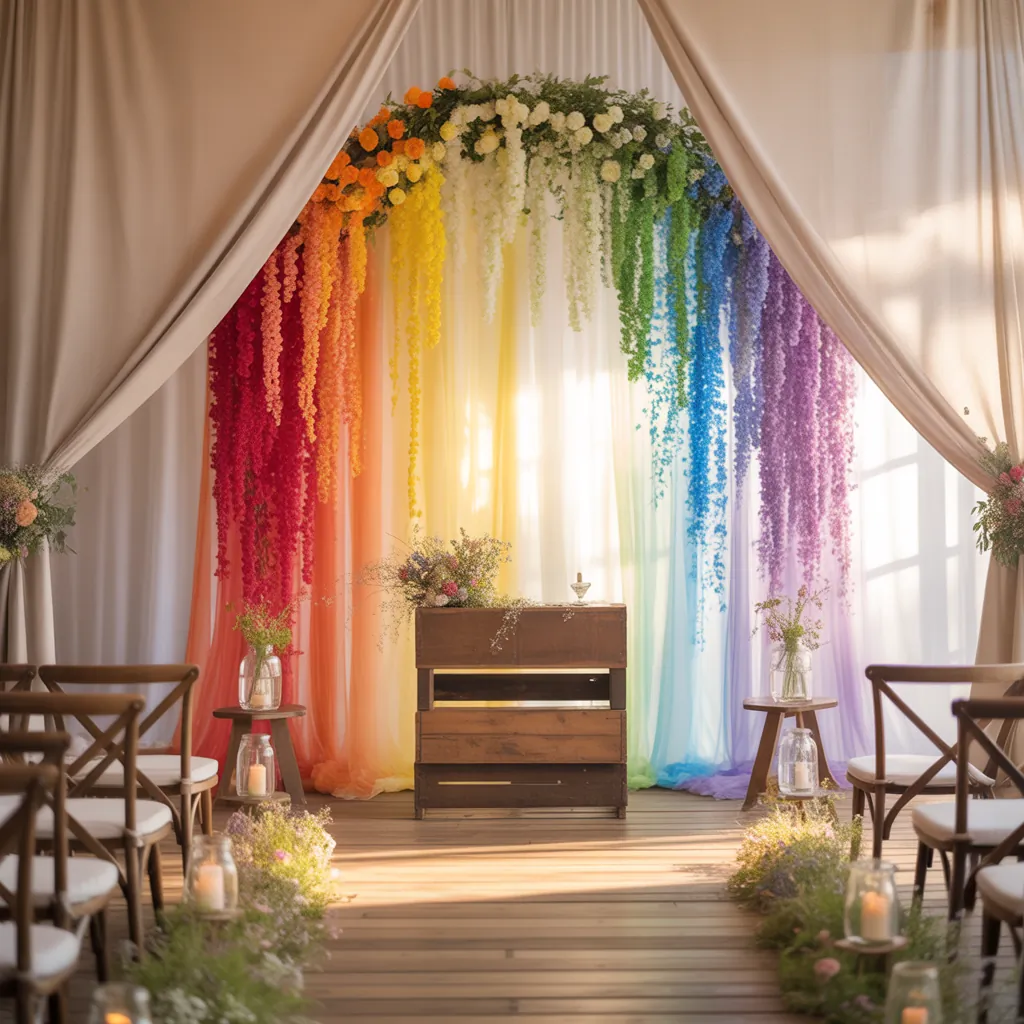 ideas for rainbow wedding