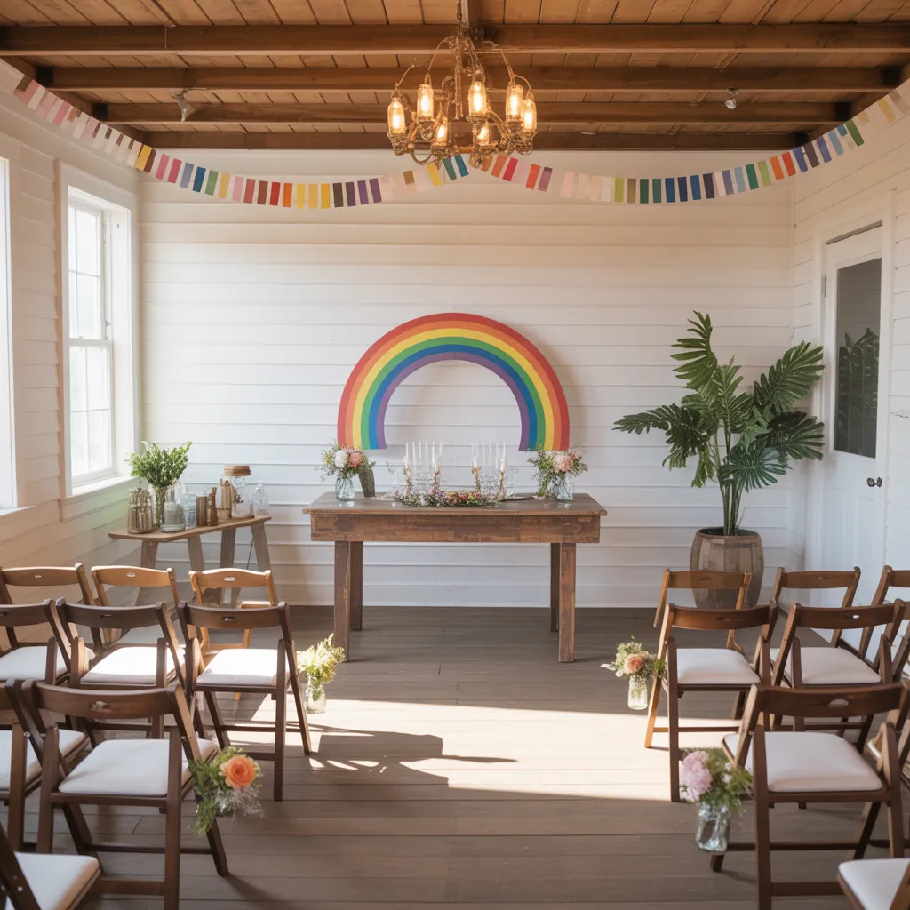 ideas for rainbow wedding