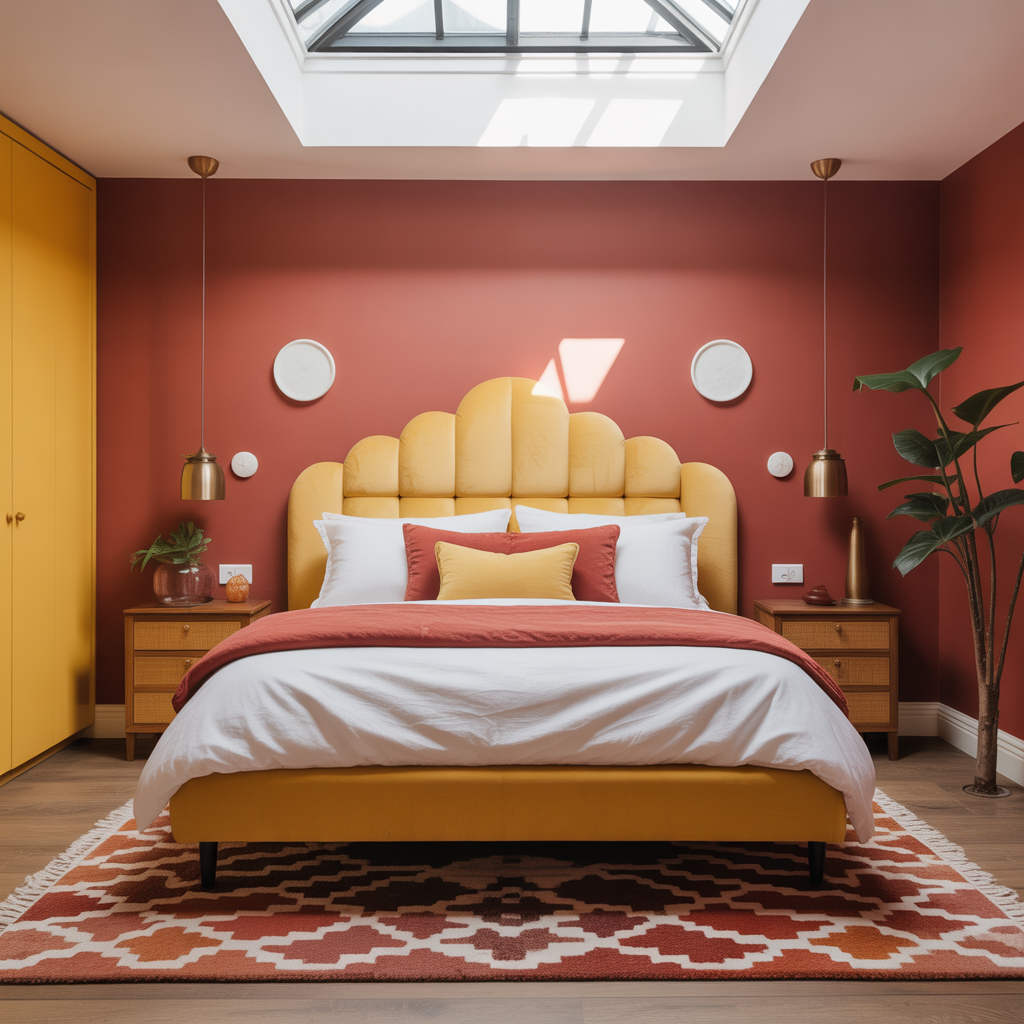 ideas for red and yellow bedroom