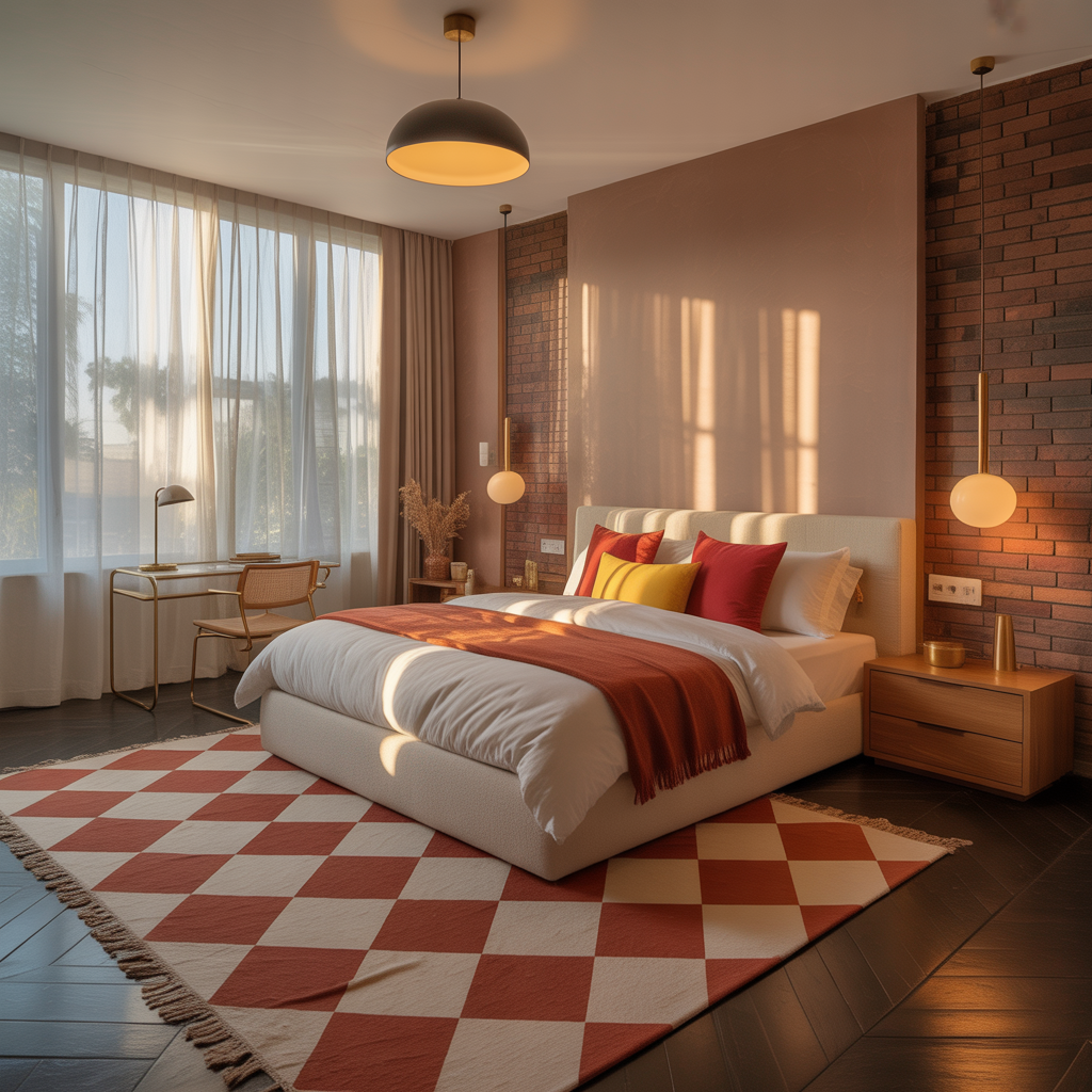 ideas for red and yellow bedroom