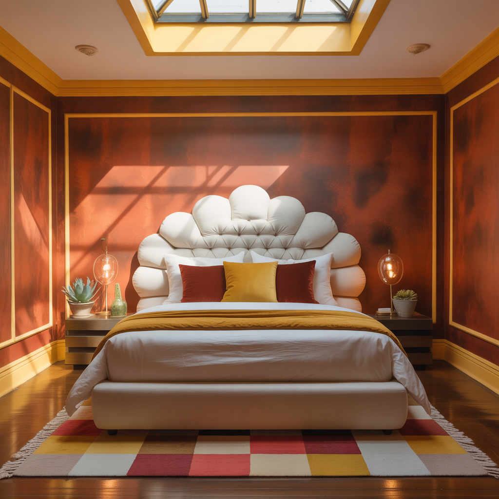 ideas for red and yellow bedroom