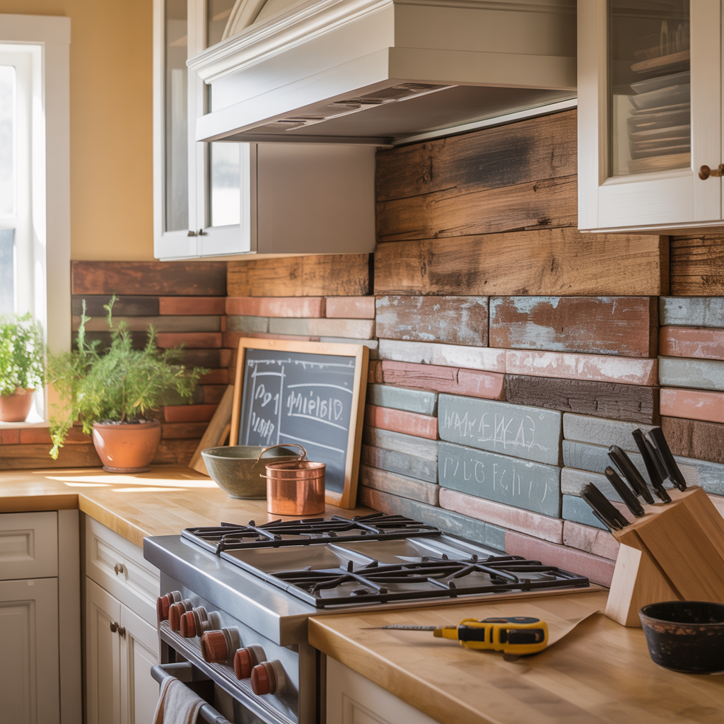 ideas for rustic backsplash