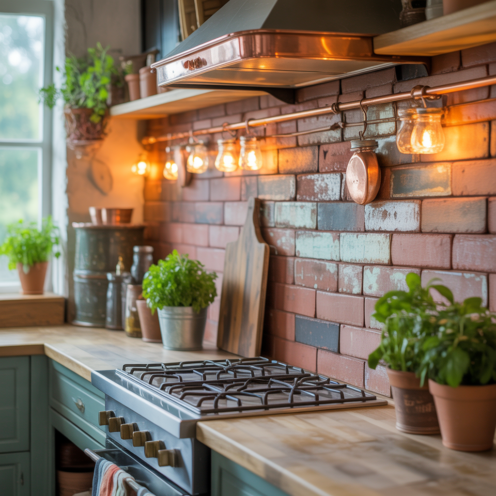 ideas for rustic backsplash