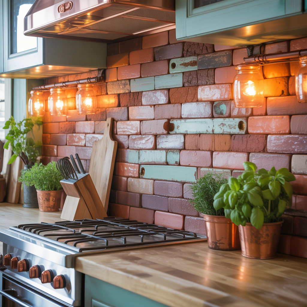 ideas for rustic backsplash