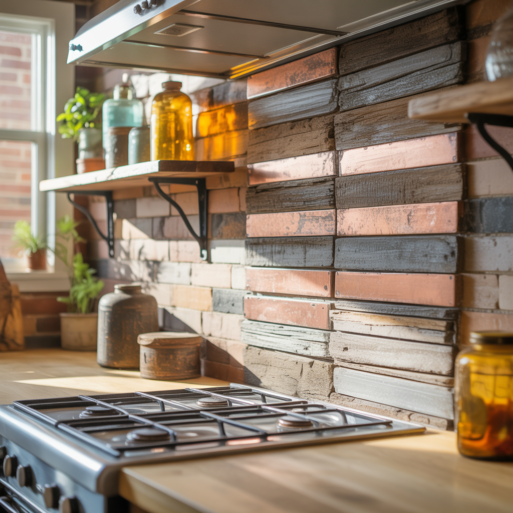 ideas for rustic backsplash