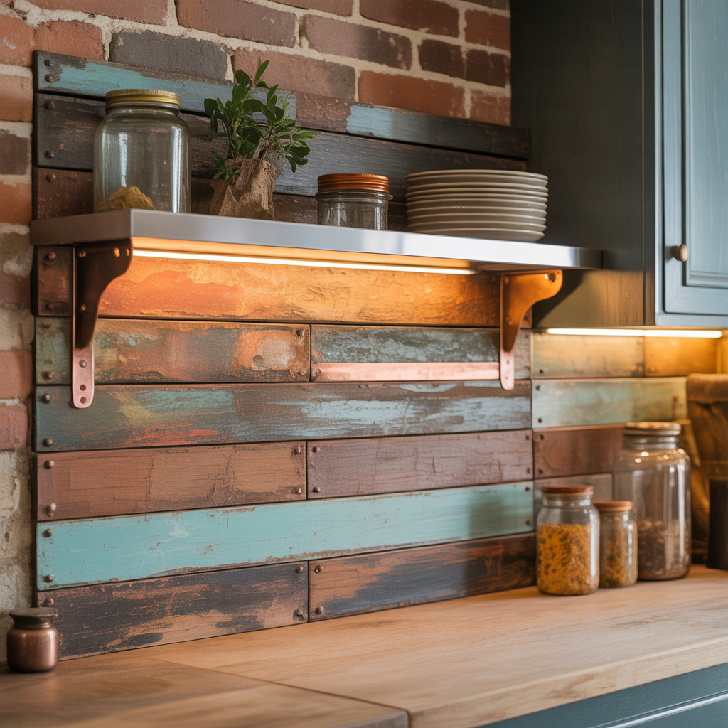 ideas for rustic backsplash