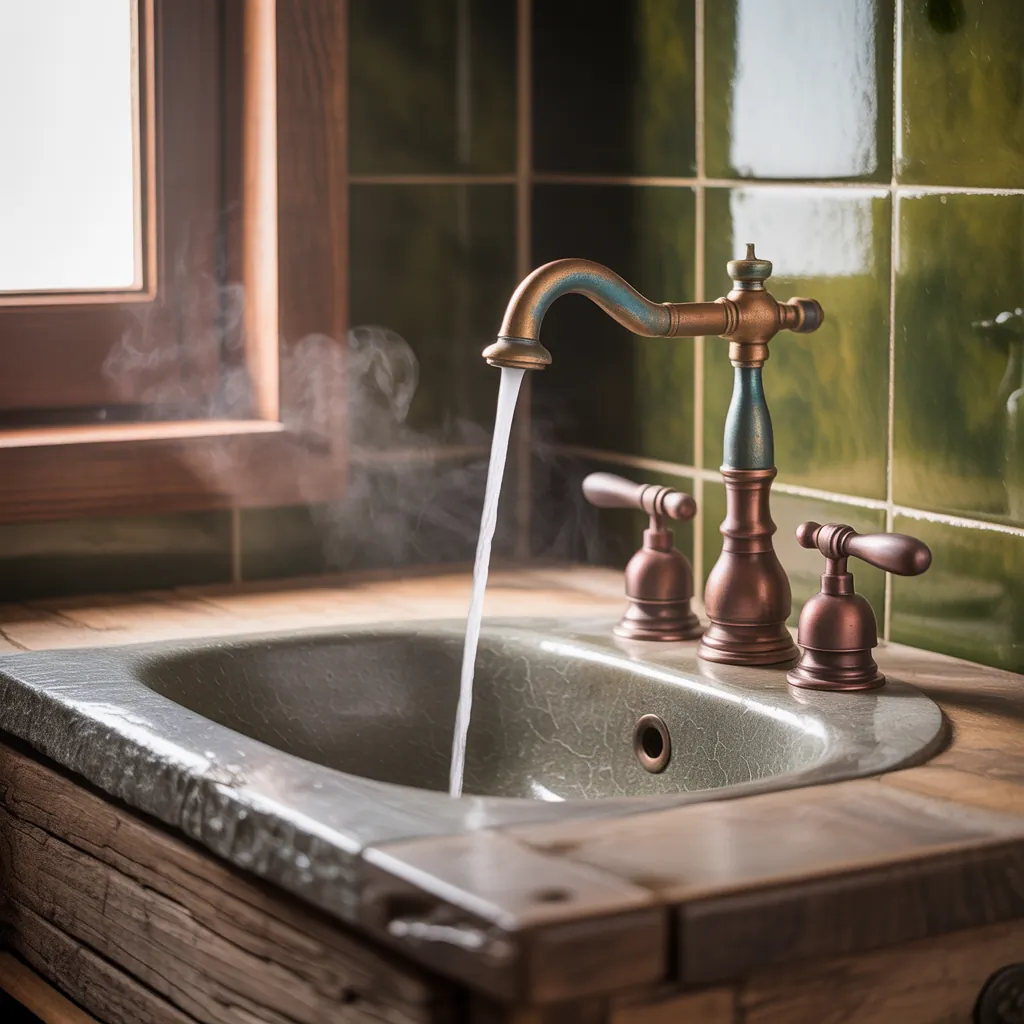 ideas for rustic bathroom faucets