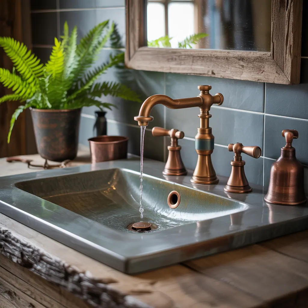 ideas for rustic bathroom faucets