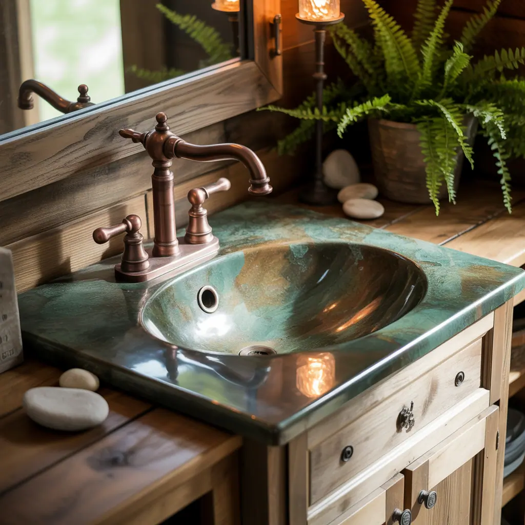 ideas for rustic bathroom faucets